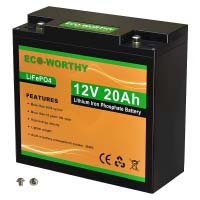 ECO-WORTHY 12V 20Ah LiFePO4 RV Battery