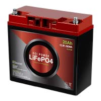 ECI Power 12V 20Ah Lithium LifePo4 Fish Finder Battery 