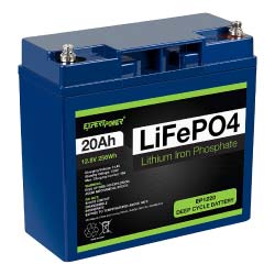 ExpertPower-12V-20Ah-Lithium-LiFePO4-Deep-Cycle-Rechargeable-Battery