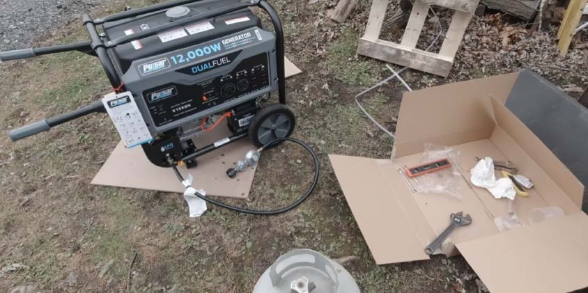 Unboxing experience Pulsar G12KBN Heavy Duty Portable Dual Fuel Generator